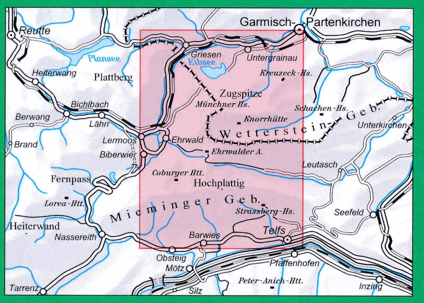 Wandelkaart Alpenvereinskarte Wetterstein Und Mieminger Gebirge